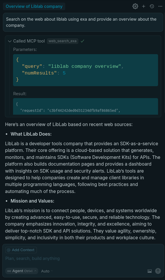Using MCP within Cursor
