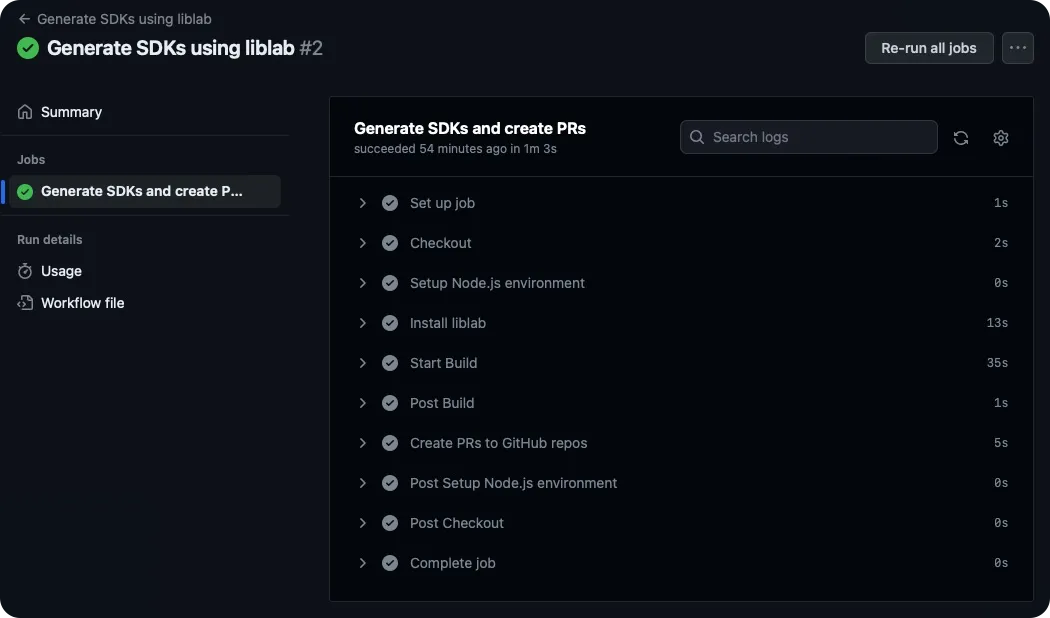 A complete GitHub Action to generate SDKs