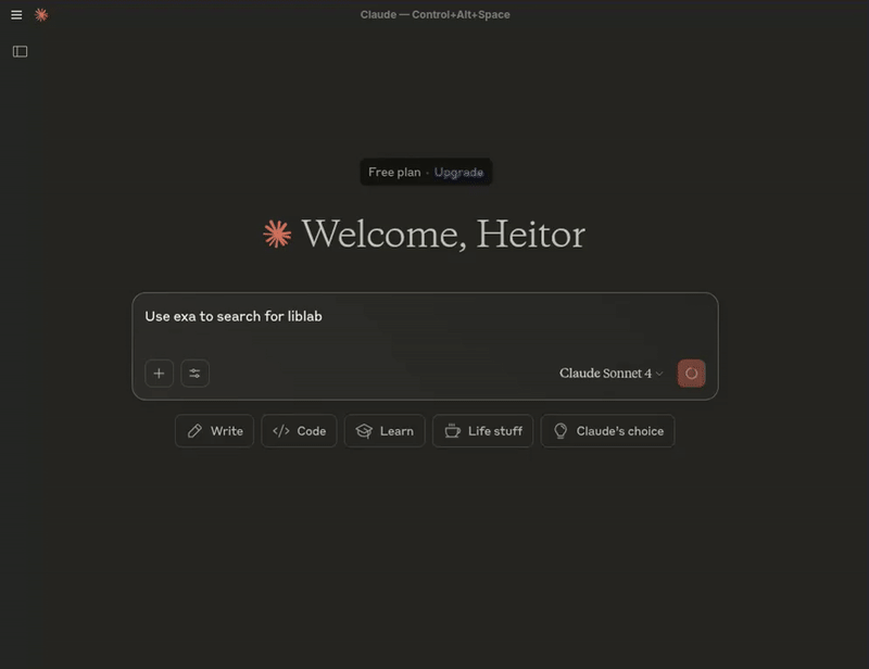 Using Exa MCP in Claude